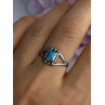 925 Sterling Silver Turquoise Ring Size 7.5
