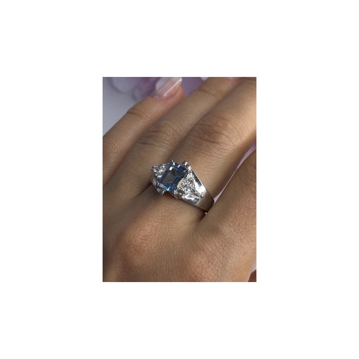 925 Sterling Silver CZ Ring Size 9