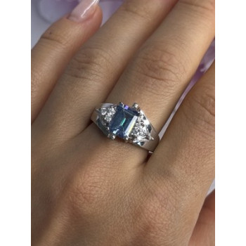 925 Sterling Silver CZ Ring Size 9