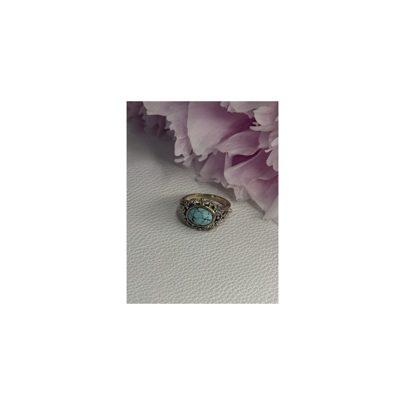 Vintage 925 Sterling Silver Turquoise Ring Size 5