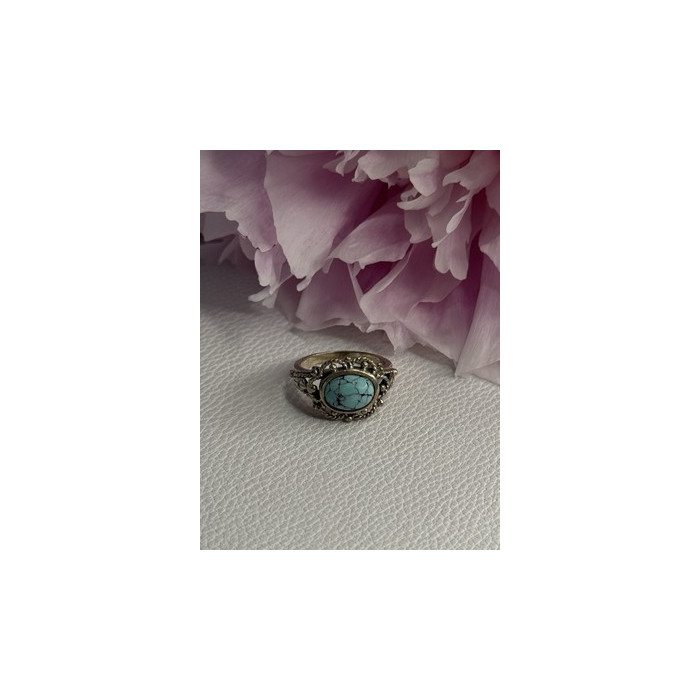 Vintage 925 Sterling Silver Turquoise Ring Size 5