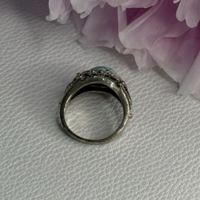 Vintage 925 Sterling Silver Turquoise Ring Size 5