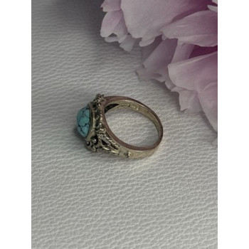 Vintage 925 Sterling Silver Turquoise Ring Size 5