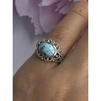 Vintage 925 Sterling Silver Turquoise Ring Size 5