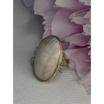 Vintage 925 Sterling Silver Rink Abalone Ring Size 6.5