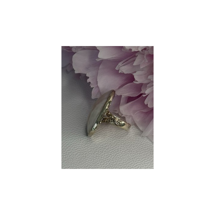 Vintage 925 Sterling Silver Rink Abalone Ring Size 6.5