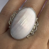 Vintage 925 Sterling Silver Rink Abalone Ring Size 6.5