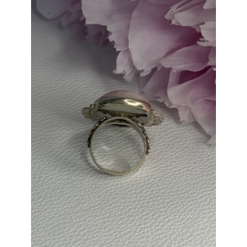 Vintage 925 Sterling Silver Rink Abalone Ring Size 6.5