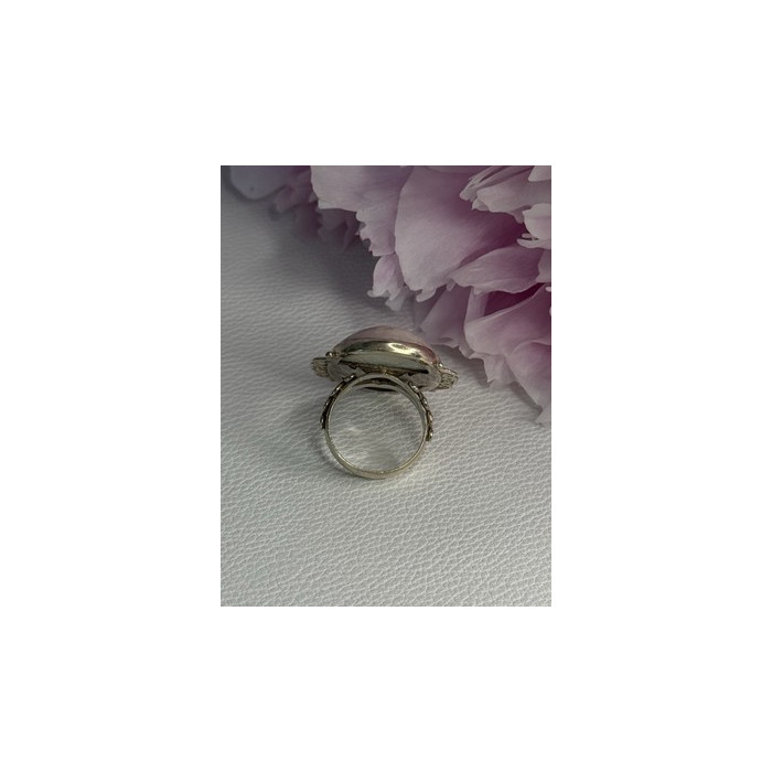 Vintage 925 Sterling Silver Rink Abalone Ring Size 6.5