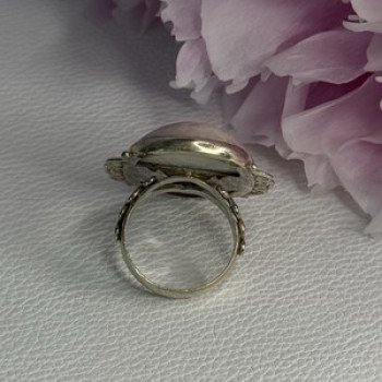 Vintage 925 Sterling Silver Rink Abalone Ring Size 6.5