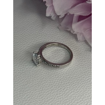 Shiny 925 Sterling Silver CZ Ring Size 10