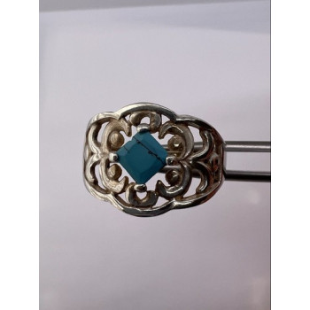 925 Sterling Silver Turquoise Ring Size 8.5