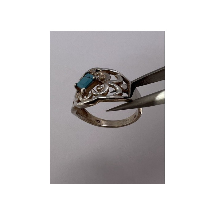 925 Sterling Silver Turquoise Ring Size 8.5