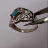925 Sterling Silver Turquoise Ring Size 8.5