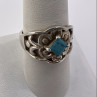 925 Sterling Silver Turquoise Ring Size 8.5