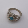925 Sterling Silver Turquoise Ring Size 8.5