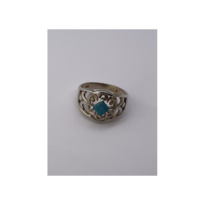 925 Sterling Silver Turquoise Ring Size 8.5