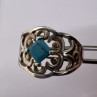 925 Sterling Silver Turquoise Ring Size 8.5