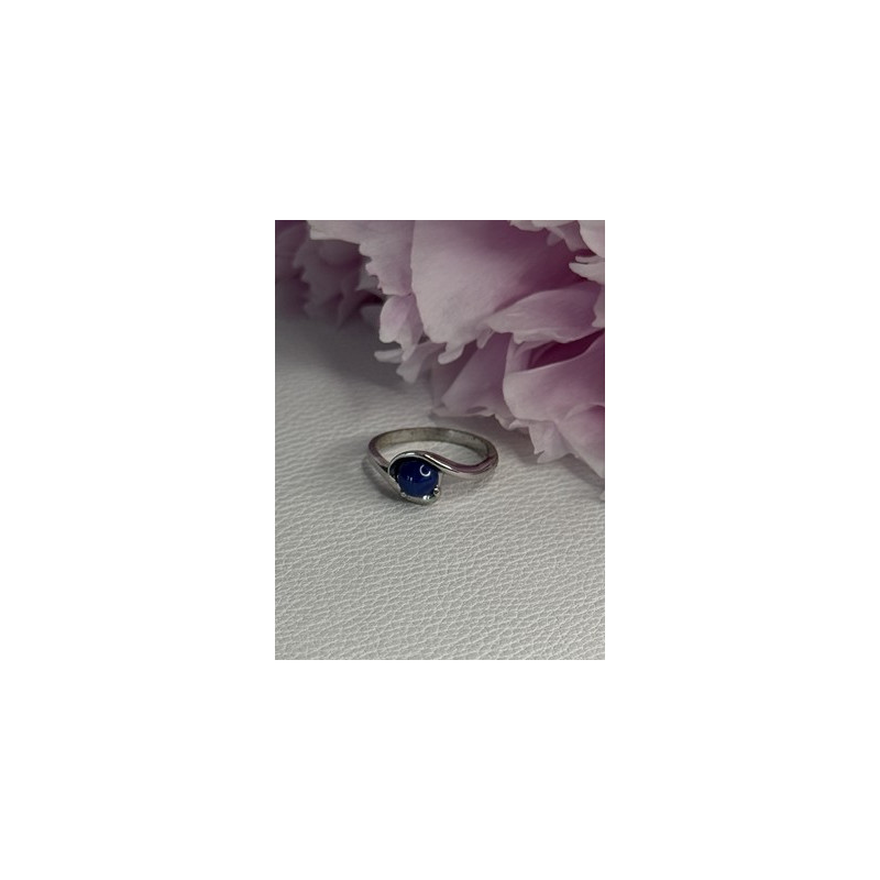 925 Sterling Silver Star Sapphire Ring Size 6