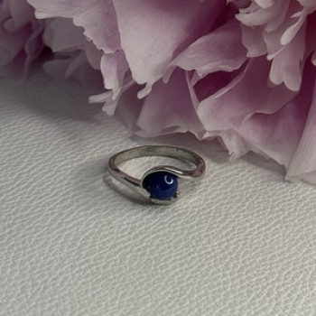 925 Sterling Silver Star Sapphire Ring Size 6