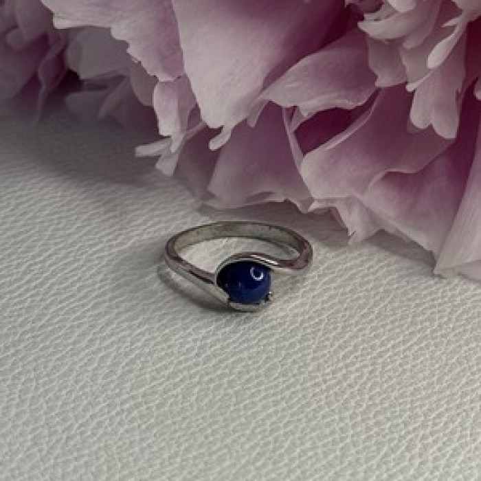 925 Sterling Silver Star Sapphire Ring Size 6