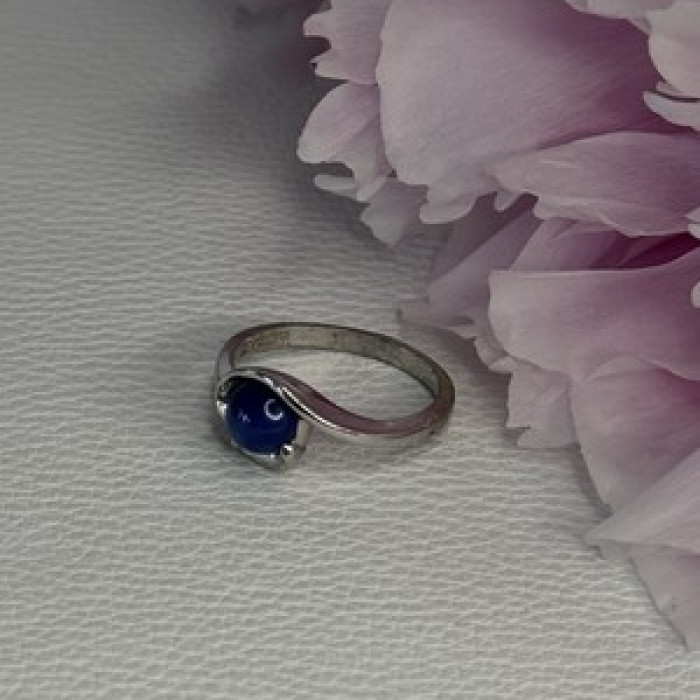 925 Sterling Silver Star Sapphire Ring Size 6