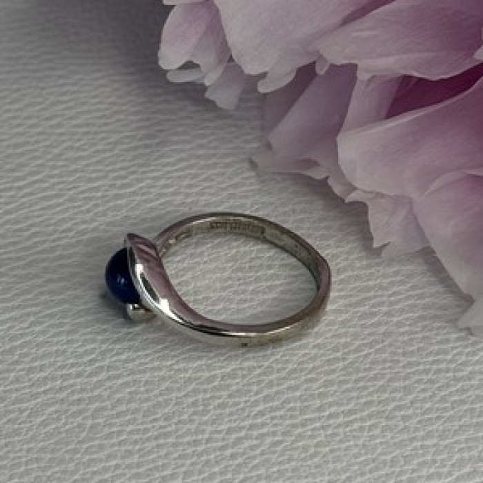 925 Sterling Silver Star Sapphire Ring Size 6