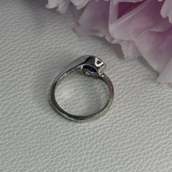 925 Sterling Silver Star Sapphire Ring Size 6