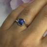 925 Sterling Silver Star Sapphire Ring Size 6