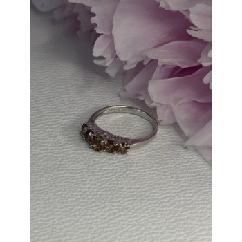 925 Sterling Silver Tourmaline Ring Size 8