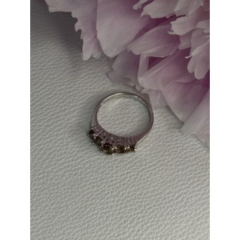 925 Sterling Silver Tourmaline Ring Size 8