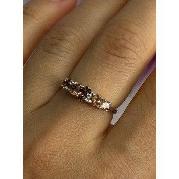 925 Sterling Silver Tourmaline Ring Size 8