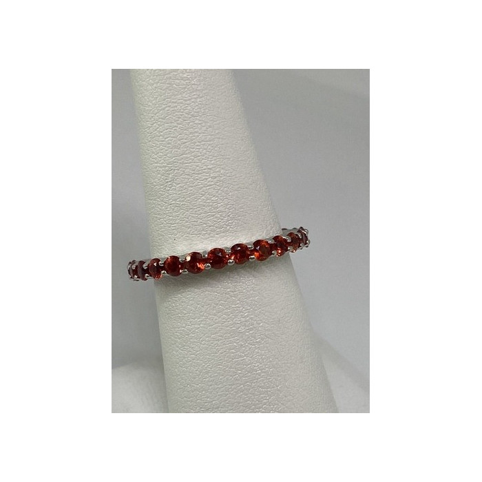 925 Sterling Silver Topaz Ring Size 6.75