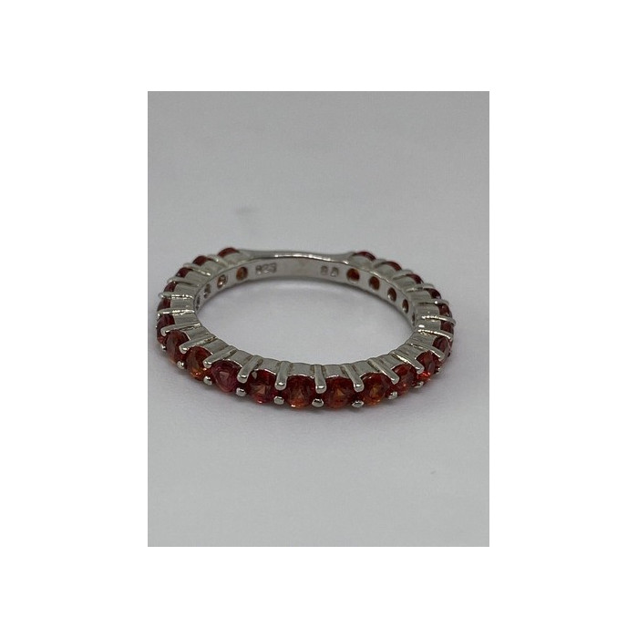 925 Sterling Silver Topaz Ring Size 6.75