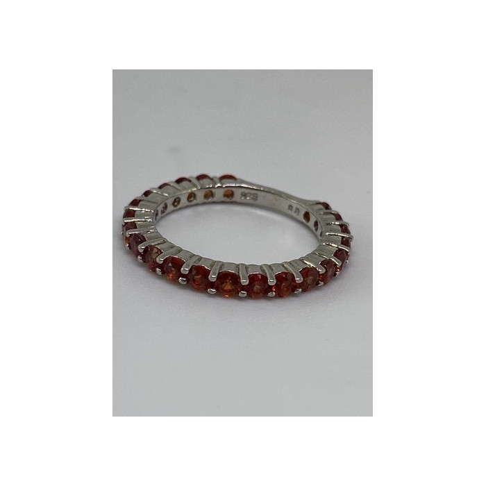 925 Sterling Silver Topaz Ring Size 6.75