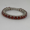 925 Sterling Silver Topaz Ring Size 6.75