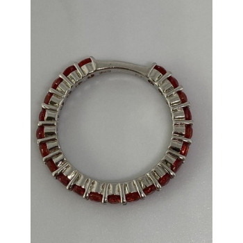 925 Sterling Silver Topaz Ring Size 6.75