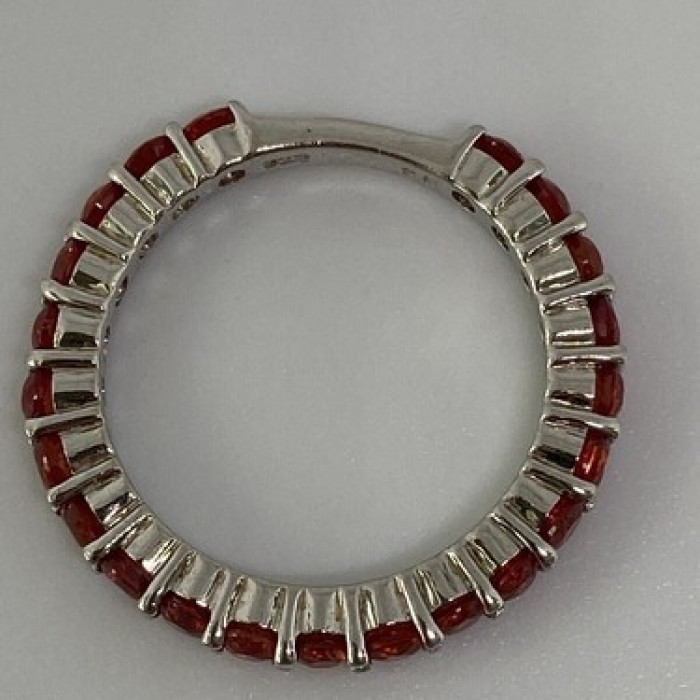 925 Sterling Silver Topaz Ring Size 6.75