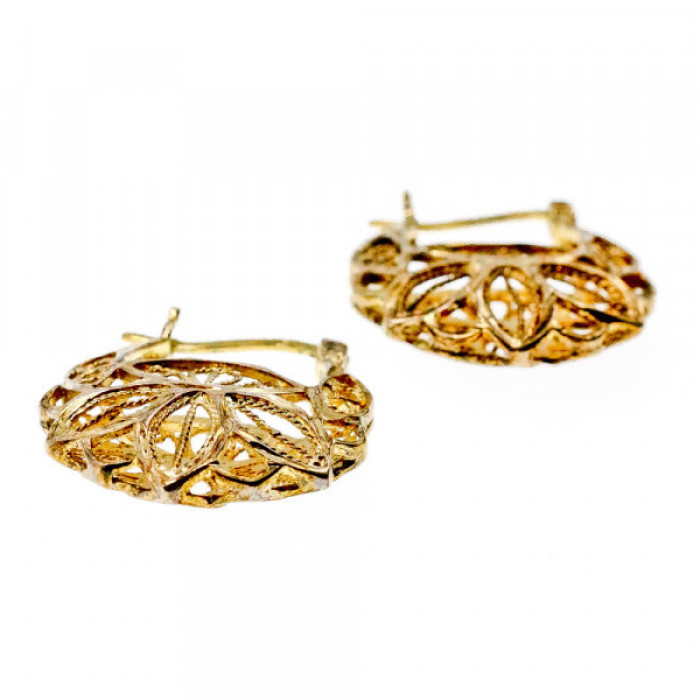 925 Sterling Silver Gold Plated Earrings