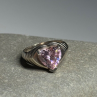 925 Sterling Silver CZ Heart Ring Size 6.5