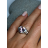 925 Sterling Silver CZ Heart Ring Size 6.5