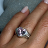 925 Sterling Silver CZ Heart Ring Size 6.5