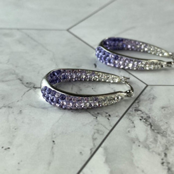 925 Sterling Silver Multicolor CZ 