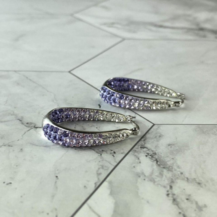 925 Sterling Silver Multicolor CZ 