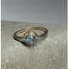 925 Sterling Silver Blue Topaz Ring Size 7.5