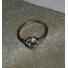 925 Sterling Silver Blue Topaz Ring Size 7.5