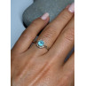 925 Sterling Silver Blue Topaz Ring Size 7.5
