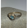 925 Sterling Silver Blue Topaz Ring Size 7.5
