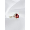 925 Sterling Silver Red Spinel Ring Size 7