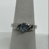 925 Sterling Silver & Topaz Ring Size 8